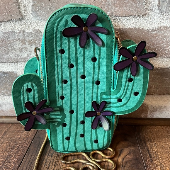 Handbags - Cactus purse whimsical purses cute purses green purse shoulder bags kitschy